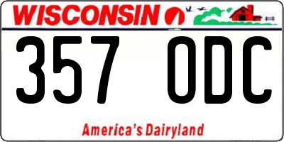 WI license plate 357ODC