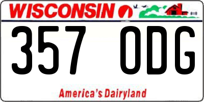 WI license plate 357ODG