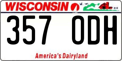WI license plate 357ODH