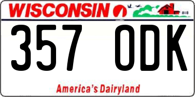 WI license plate 357ODK