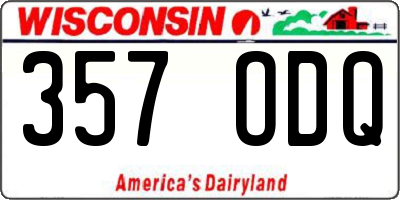 WI license plate 357ODQ