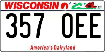 WI license plate 357OEE