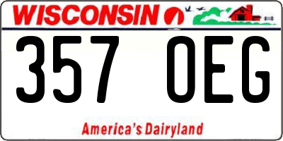 WI license plate 357OEG