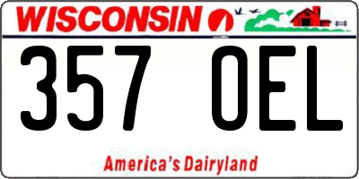 WI license plate 357OEL