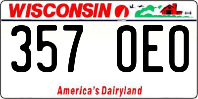 WI license plate 357OEO