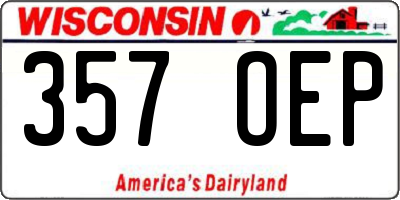 WI license plate 357OEP