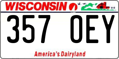 WI license plate 357OEY
