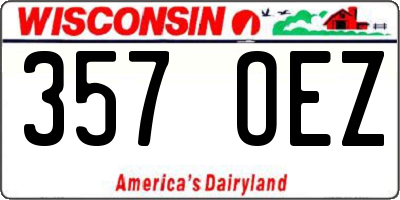 WI license plate 357OEZ
