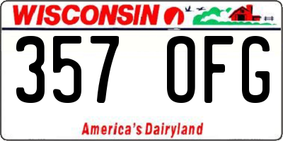 WI license plate 357OFG
