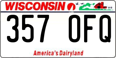 WI license plate 357OFQ