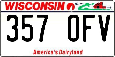 WI license plate 357OFV