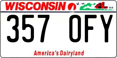 WI license plate 357OFY