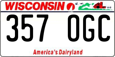 WI license plate 357OGC