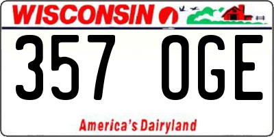 WI license plate 357OGE