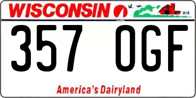 WI license plate 357OGF