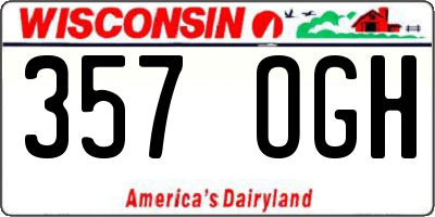 WI license plate 357OGH