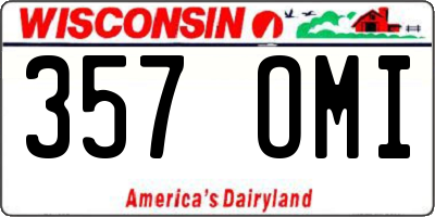 WI license plate 357OMI