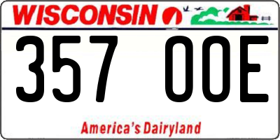 WI license plate 357OOE