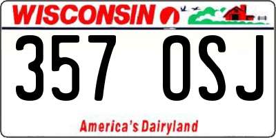 WI license plate 357OSJ