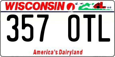 WI license plate 357OTL