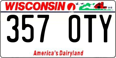 WI license plate 357OTY