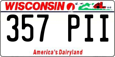 WI license plate 357PII