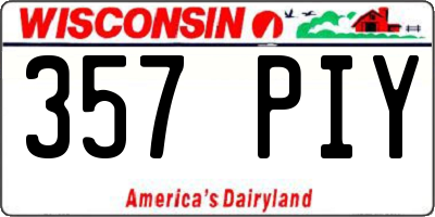 WI license plate 357PIY