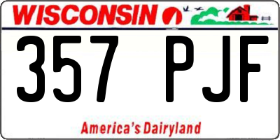 WI license plate 357PJF