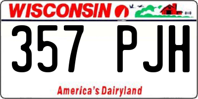 WI license plate 357PJH