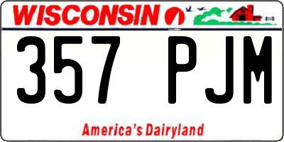 WI license plate 357PJM