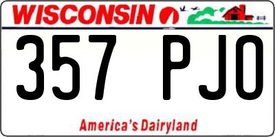 WI license plate 357PJO