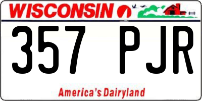 WI license plate 357PJR
