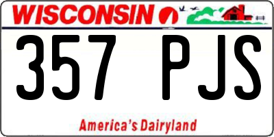 WI license plate 357PJS