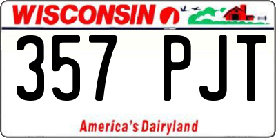 WI license plate 357PJT