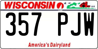WI license plate 357PJW