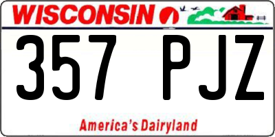 WI license plate 357PJZ