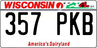 WI license plate 357PKB
