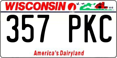 WI license plate 357PKC