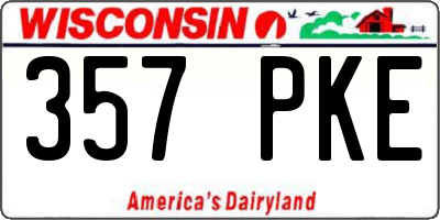 WI license plate 357PKE