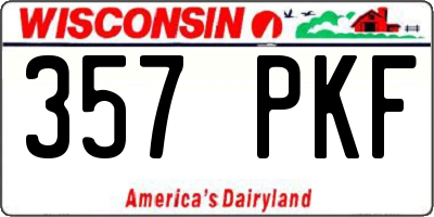 WI license plate 357PKF