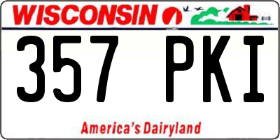 WI license plate 357PKI