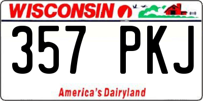 WI license plate 357PKJ