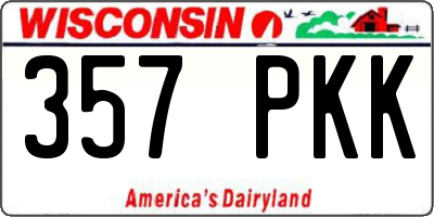 WI license plate 357PKK