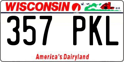 WI license plate 357PKL
