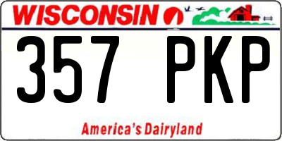 WI license plate 357PKP