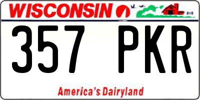 WI license plate 357PKR