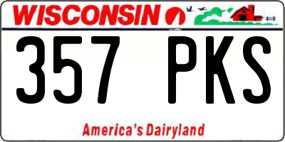 WI license plate 357PKS