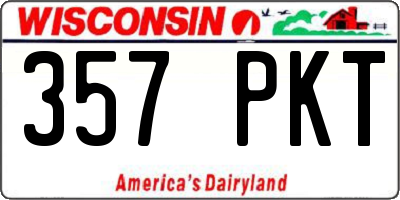 WI license plate 357PKT