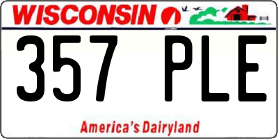 WI license plate 357PLE