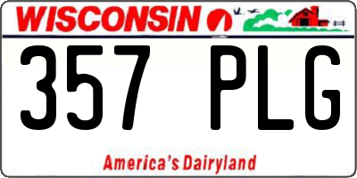 WI license plate 357PLG